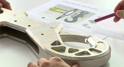 Bild aus der Prouktentwicklung mit dem ROV Hook in einem frühen Produktstadium